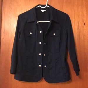S - Navy & silver button blazer/jacket